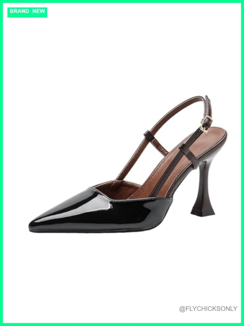 Faux Leather Stiletto Pointed Toe Heels Ankle Strap Evening Pumps